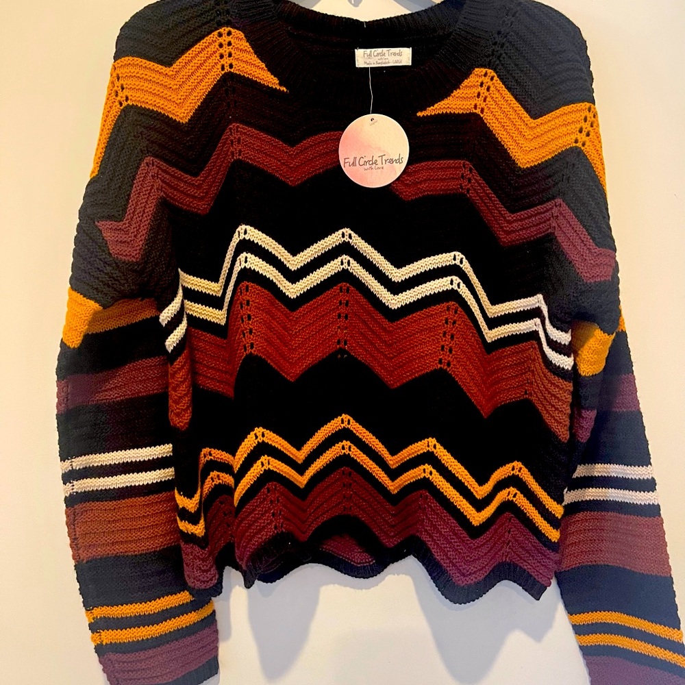 Women’s striped sweater size L